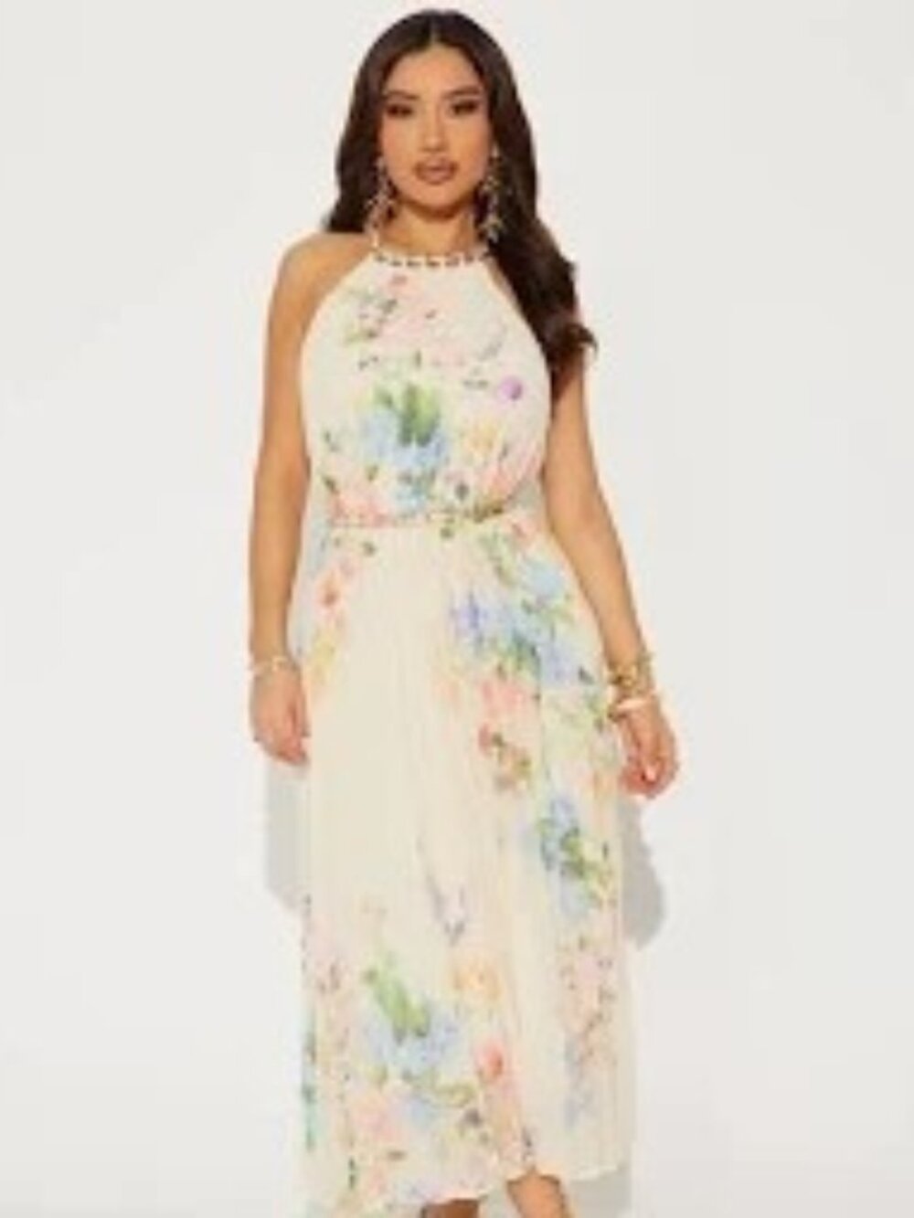 NWT Fashion Nova Garden Party Pleated Maxi Dress